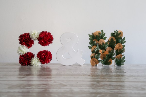 lettres en fleurs