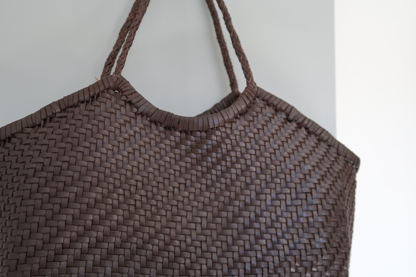 sac cuir tressé