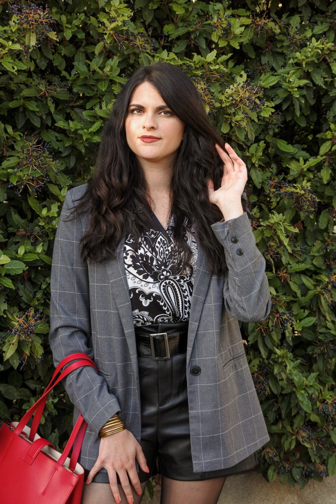 look short en cuir