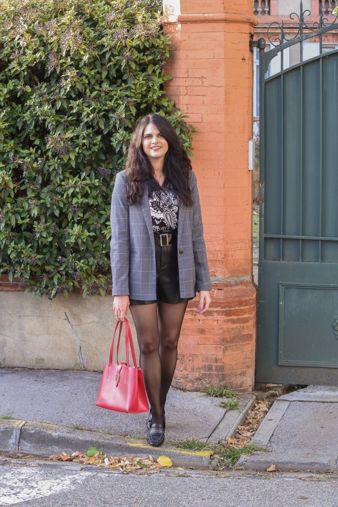 look short en cuir