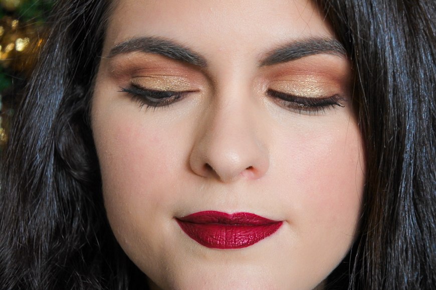 maquillage doré noel