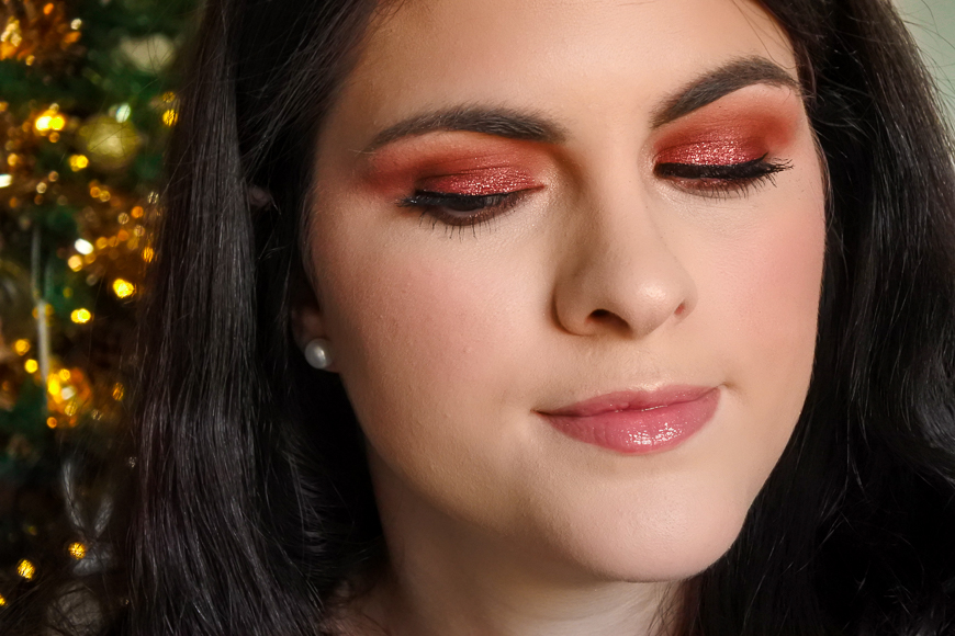 maquillage bordeaux pailleté