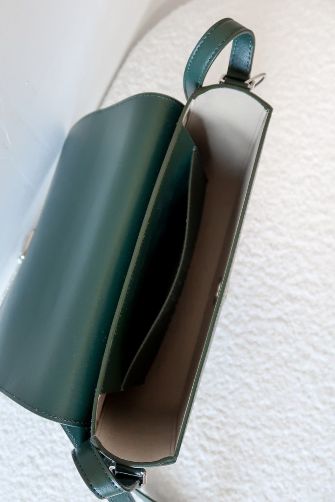 sac en cuir vert