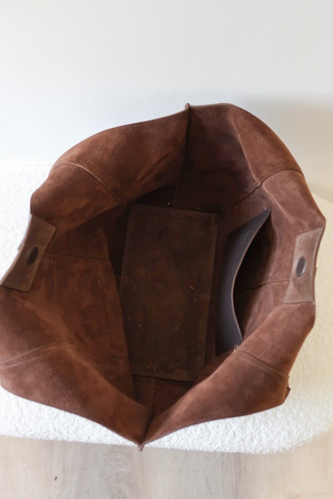 sac marron daim