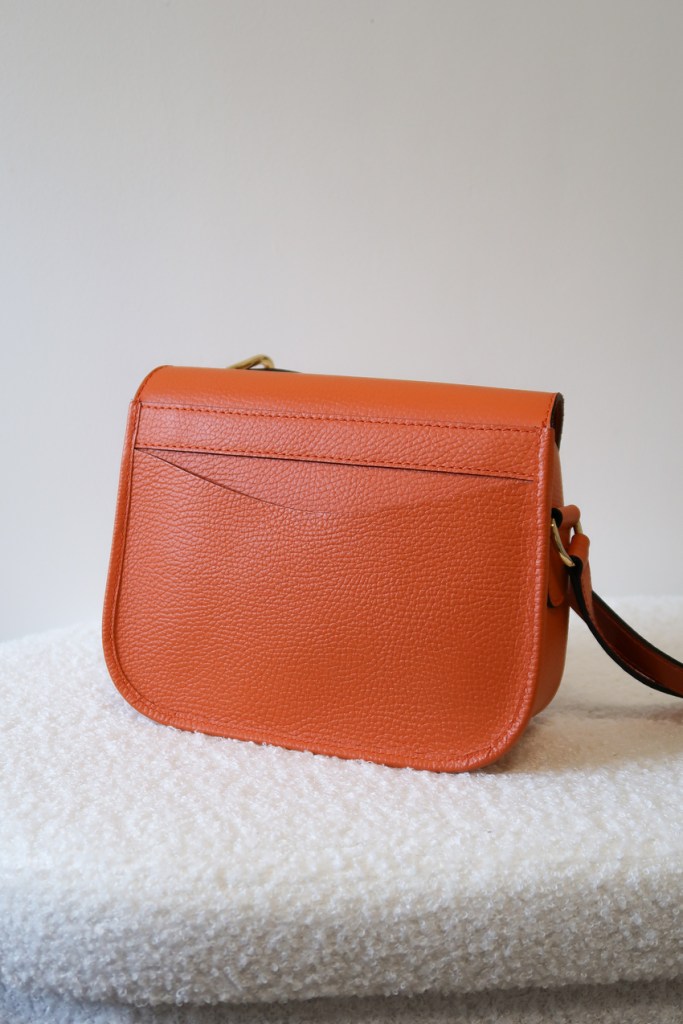sac orange cuir